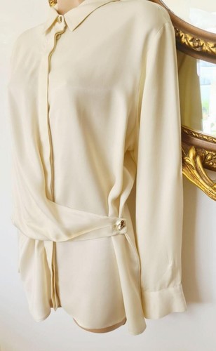 Zara satin ivory blouse - , with