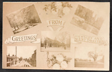 Postcard Yiewsley and West Drayton Middlesex multiview early RP