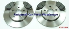 JAGUAR X TYPE TWO FRONT VENTED BRAKE DISCS & FOUR BRAKE PADS 2001-2009LEFT RIGHT