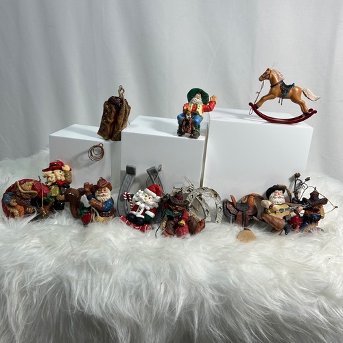 Western cowboy santa - western, ornaments