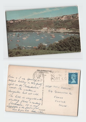 Vintage postcard solva harbour - vintage,