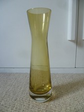 Beautiful Vintage Scandinavian Green Glass Vase - LOOK!