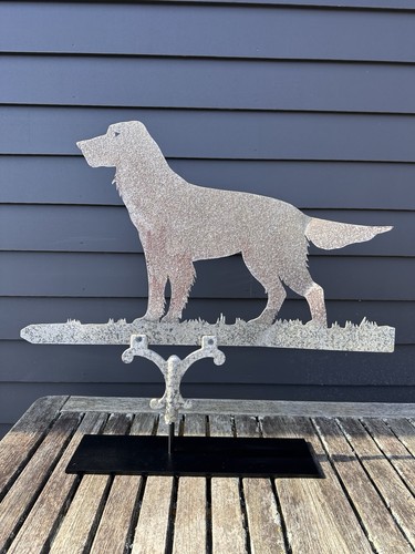 Antique metal dog setter - antique,