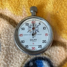 Rocar vintage mechanical 1/5 antimagnetic Swiss Stopwatch WORKING, no glass