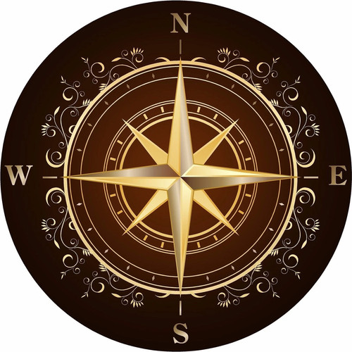 Rose compass decal camper - compass, rv
