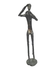 Vintage Bronze Modernist Elongated Male Figure