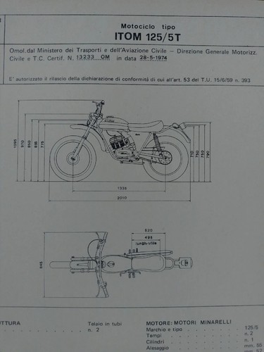 Itom 125 motorcycle 1974 - itom,