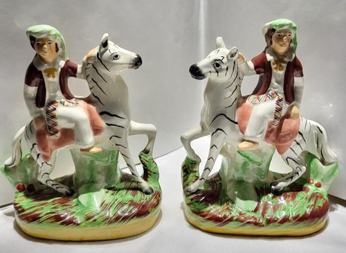 Pair 19th staffordshire - 19th, c.