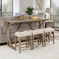 Brown 4-Piece Bar Table Set