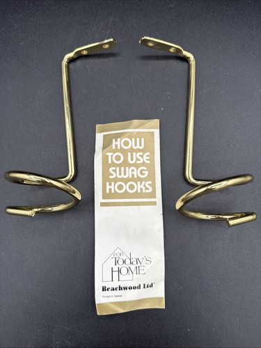 Brass spiral swag curtain - spiral,
