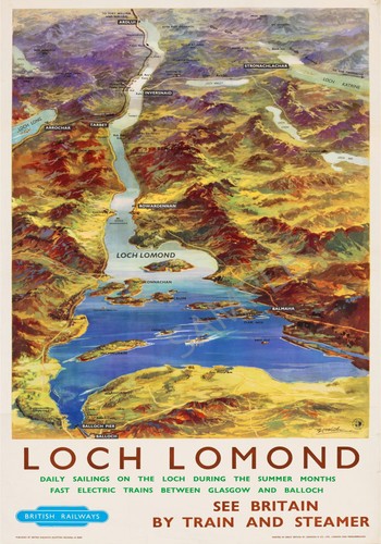 Vintage railway poster loch - vintage,
