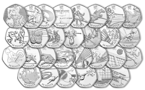 Olympic fifty pence - fifty,