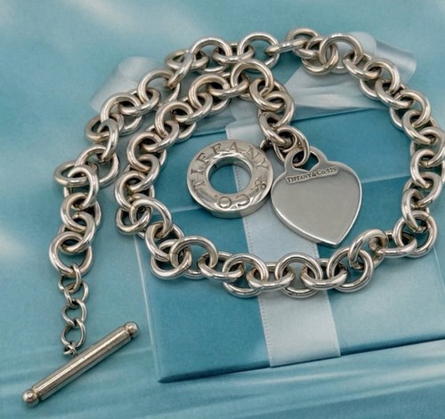 Tiffany blank heart tag - &,