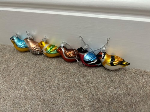 Glass british birds tree - 6, x