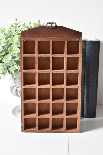 Vintage wooden thimble display - vintage,