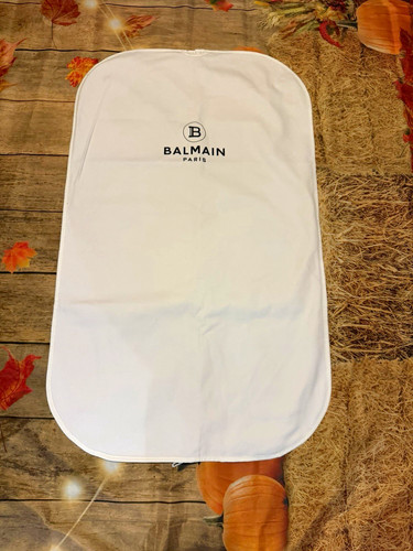 Balmain white soft garment bag - garment,