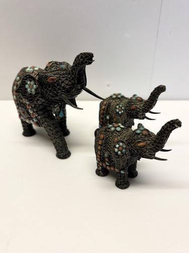 Ornate elephant ornaments - ornate,