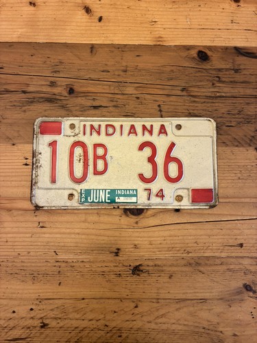 Vintage indiana license - indiana, us