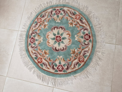 Vintage round oriental rug - vintage,