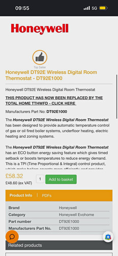 Honeywell home dt92e dt92e1000 - honeywell,