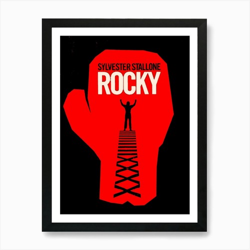 Rocky movie art print framed - art,