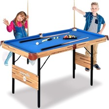 138cm Pool Table- Foldable & Portable Billiard Game Table- Very Sturdy, Includes