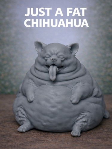 Fat chihuahua dog - fat,