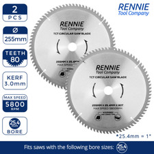 2 X TCT Circular Wood Blade