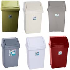 PLASTIC SWING WASTE BIN 8L 25L 15L 50L 50 LITRE KITCHEN HOME RUBBISH DUST BINS