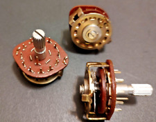 PCB Through Panel Mount Rotary Switch 2-Pole 6-Way ~6mm splined shaft -Pack of 2