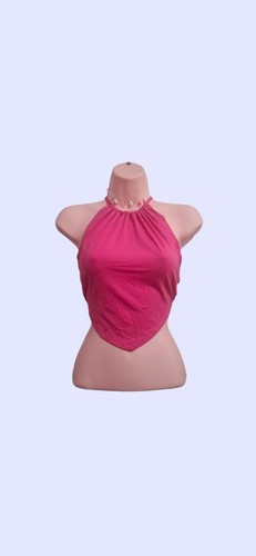 Hot pink halterneck - halterneck, scarf