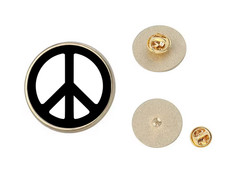 Peace Sign Lapel Badge Pin -