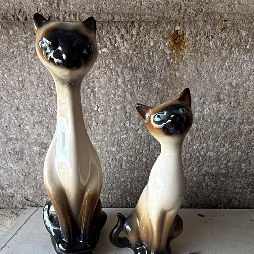 Pair ceramic siamese - pair,