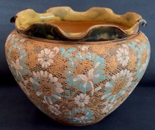 antique Royal Doulton Lambeth Slater's Patent stoneware jardinière