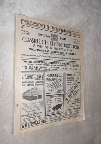 Telephone directory 1933 - telephone,