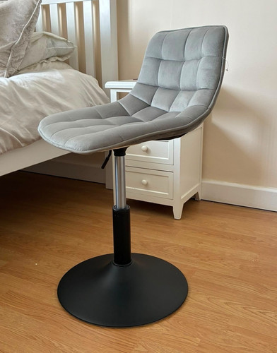 Grey velvet adjustable swivel - adjustable,