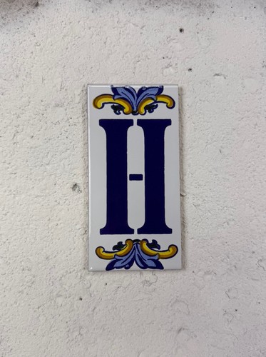 Vintage spanish ceramic letter - vintage,