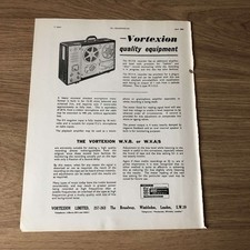 GRAM185 MAGAZINE ADVERT 11X8 VORTEXION W.V.B RECORDER
