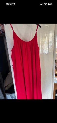 Red maxi dress - red,