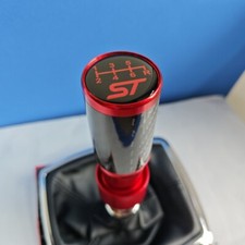 RED CARBON ST 6 SHIFT GEAR STICK KNOB for FOCUS MK2 MK3 MK4 FIESTA MK8 2.5T 1.5T