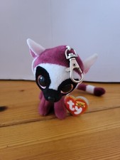 Ty Beanie Boo Lee Ann the Lemur Key Ring/ Bag Clip with Tag
