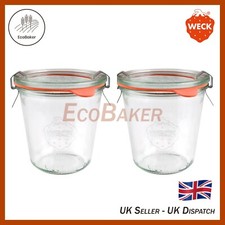X2 WECK 900 290ml High Storage Jar, Seal, Clamps. Canning, Yoghurt, Kimchi, Jam