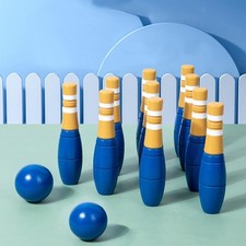 10 Pieces Wood Bowling Set