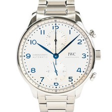 IWC Portuguese Chronograph IW371617 Silver Men's Used Watch #101021
