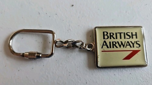 British airways metal keyring - british,