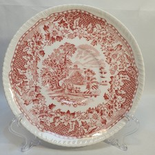 Woods Burslem, Seaforth pattern pink plate 6"(16cm), England (6)