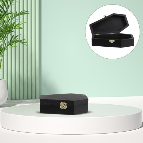 Black wooden coffin - coffin, pet