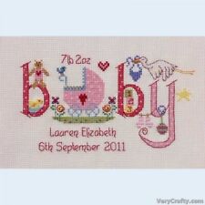 Baby Girl Birth Sampler Counted Cross Stitch Kit - Nia