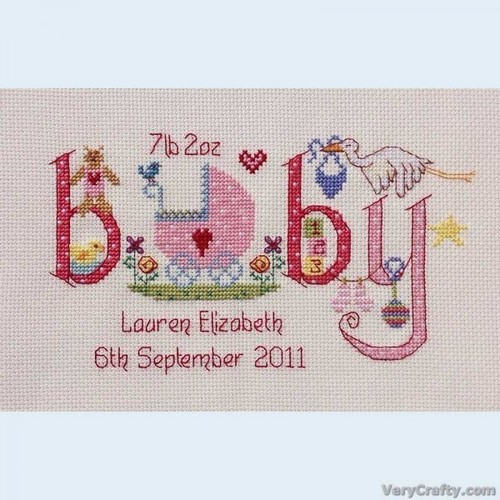 Baby girl birth sampler - baby,
