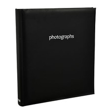 Black Large Memo Slip In Case Photo Album Holds  200 Photos ( "6 x 4") - SM200BK